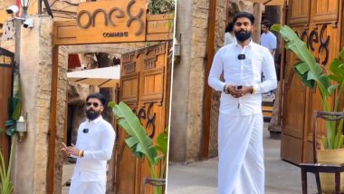 Mumbai: Man Claims He Was Denied Entry to Virat Kohli's Restaurant for Wearing Traditional ‘Veshti’ in Juhu, Video Surfaces