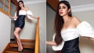 Mouni Roy Radiates Elegance in Stunning Monochrome Dress &ndash; Delights Followers With a Chic Staircase Photoshoot (View Pics)