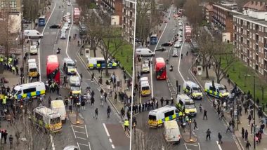 Riots in London Street Video: Protestors Fight Police With Sticks in Camberwell Ahead of New Year's Eve (Watch)