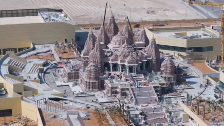 UAE: Construction of BAPS Hindu Mandir Underway in Abu Dhabi, Stunning Drone Video Surfaces