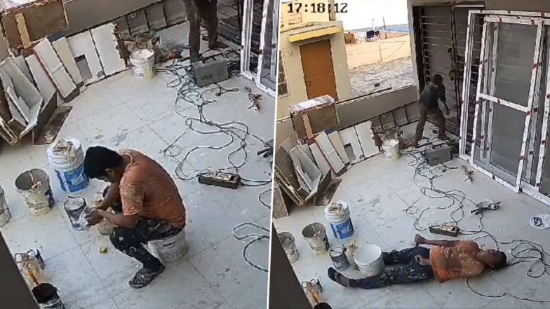 Sudden Death in Madhya Pradesh: Painter Suffers Heart Attack While Working, Dies in Indore; Shocking Video Surfaces