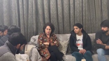 Priyanka Gandhi Assures Wrestlers Sakshi Malik and Bajrang Punia of Support in Their Fight for Justice (Watch Video)