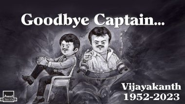 Vijayakanth Passes Away: Amul Pays Lovely Tribute to Actor-Politician With Its ‘Goodbye Captain’ Topical (View Pic)