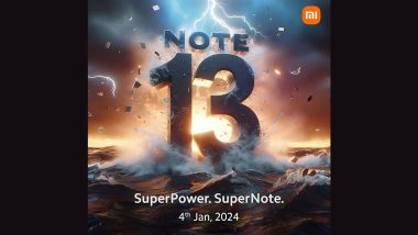 Xiaomi Redmi Note 13 Confirmed To Launch on January 4, Check Expected Price and Other Details Here