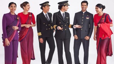 Air India Unveils Manish Malhotra Designed New Uniform for Pilots, Air Crew and Security Officials (See Pic and Video)