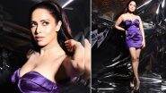 Nushrratt Bharuccha Dazzles in a Chic Purple Mini Dress and Sleek Ponytail (View Pics)
