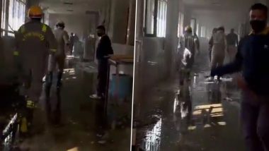 Uttar Pradesh: Fire in Lucknow’s SGPGI Hospital Operation Theatre Leaves Woman, Child Dead (Watch Videos)