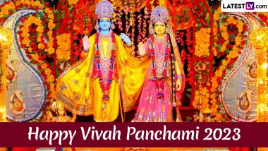 Happy Vivah Panchami 2023 Images & HD Wallpapers for Free Download Online: Celebrate Ram Sita Vivah With Beautiful Greetings and Messages