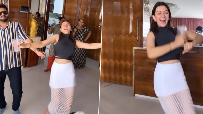 Hansika Motwani Has a Blast Dancing to Bobby Deol’s Entry Song 'Jamal Kudu' From Animal With Her Family! (Watch Video)