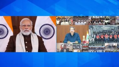 PM Narendra Modi Participates in Smart India Hackathon 2023 Via Video Conferencing, Interacts With Other Participants (Watch Video)