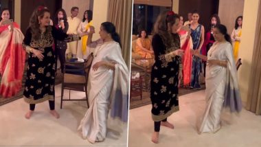 Asha Bhosle Watches With Delight as Iconic Actress Mumtaz Captivates Hearts With Her Graceful Dance (Watch Video)