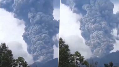 Indonesia: Marapi Volcano Erupts for the Second Day, Halting Search for 12 Missing Climbers (Watch Videos)