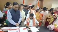 Telangana Deputy CM Bhatti Vikramarka Mallu Takes Charge of His Office at State Secretariat (Watch Video)