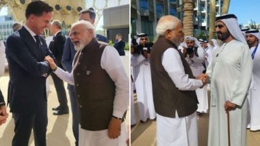 COP28 Summit 2023: PM Narendra Modi Meets With UAE Vice President Sheikh Mohammed Bin Rashid Al Maktoum, Other World Leaders on Sidelines of Summit