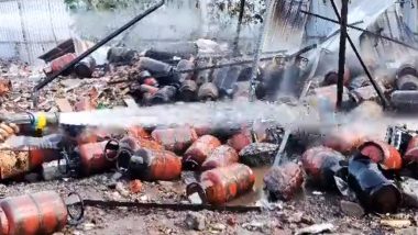 Pune Gas Cylinders Explosion: 12 LPG Cylinders Explode Near Symbiosis College in Viman Nagar (Watch Video)