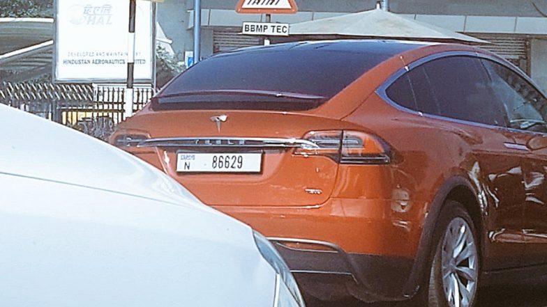 Tesla Model X Turns Heads in Bengaluru, Spotted Near Cubbon Park Metro Station in Viral Image