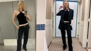 Elle Fanning Showcases Svelte Figure in Chic All-Black Ensemble, Featuring Oversized Blazer and Halter Crop Top &ndash; See Pics!