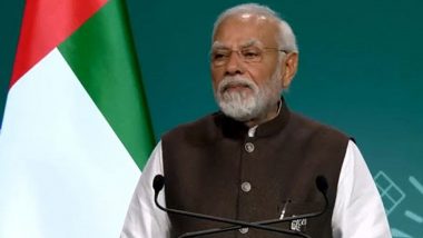 COP28 Summit 2023: PM Narendra Modi Proposes to Host COP33 in India in 2028 (Watch Videos)