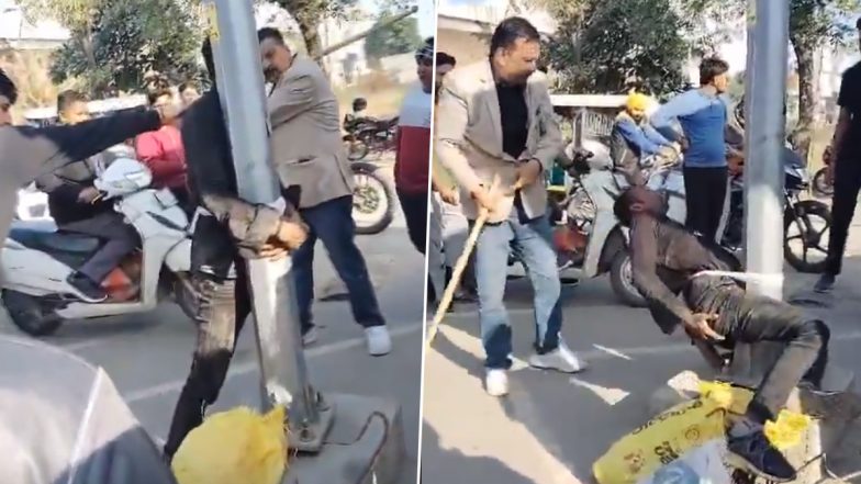 Uttar Pradesh Flogging Video: Man Tied to Pole and Thrashed on Suspicion of Theft in Saharanpur, Disturbing Clip Surfaces