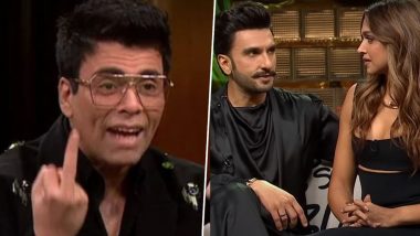 Koffee With Karan 8: Karan Johar Shows ‘Middle Finger’ To Those Trolling Deepika Padukone For Her ‘Open Relationship' With Hubby Ranveer Singh