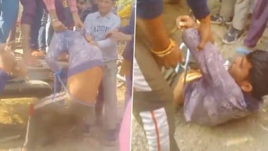 Uttar Pradesh Shocker: Man Tied, Beaten Mercilessly With Stick in Bijnor, Disturbing Video Surfaces