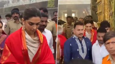 Fighter: Deepika Padukone Prays for Success at Tirupati Balaji Temple Ahead of Film Release (Watch Video)