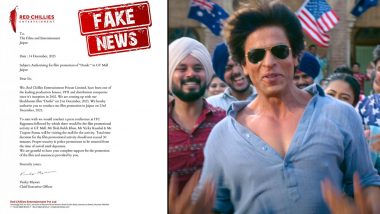 Dunki: Red Chillies Entertainment Slams 'FAKE' Promotion Invite for Shah Rukh Khan-Starrer in Jaipur on December 23 - See Full Statement