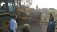 Madhya Pradesh: Ujjain Municipal Corporation Demolishes Illegal Meat Shops After State Government&rsquo;s Instruction (Watch Video)