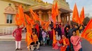 Ram Temple Inauguration: Hindu Americans Organise Car Rally in Washington DC Suburb To Celebrate Pran Pratishtha of Ram Mandir (Watch Video)
