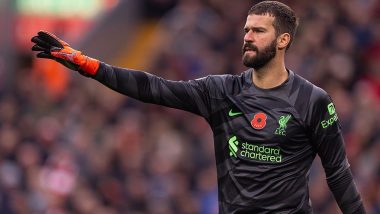Premier League 2023–24: Liverpool Goalkeeper Alisson Becker Returns to Full Training After Hamstring Injury