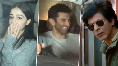 Dunki: Rumoured Lovebirds Ananya Panday and Aditya Roy Kapur Spotted Arriving at Shah Rukh Khan's Film Screening in Mumbai (Watch Video)