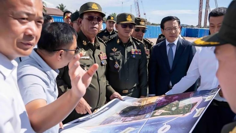 Chinese Warships Docked at Ream Naval Base in Cambodia for First Time, Defence Minister Tea Seiha Visits (See Pics)