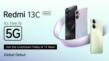 Redmi 13C 5G Launch Live Streaming: Watch Online Telecast of Launch of Redmi's New Budget Smartphone, Know Specifications, Price and Other Details