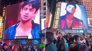 Bigg Boss 17 Contestant Abhishek Kumar Features on Times Square Board in New York City (Watch Video)