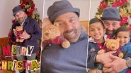 Sunny Deol Grooves to Brother Bobby Deol&rsquo;s Viral &lsquo;Jamal Kudu&rsquo; Track With Teddy Bear As He Celebrates Christmas (Watch Video)
