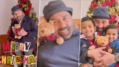 Sunny Deol Grooves to Brother Bobby Deol’s Viral ‘Jamal Kudu’ Track With Teddy Bear As He Celebrates Christmas (Watch Video)