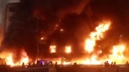 Pakistan Fire: Blaze Erupts in Building Near Karachi&rsquo;s Ayesha Manzil; Videos Show Flames, Smoke Billowing Into Sky