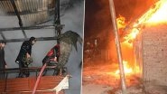 Jammu and Kashmir Fire: Massive Blaze at Boniyar&rsquo;s Main Market in Baramulla District, Army&rsquo;s Swift Response Prevents Loss of Lives (Watch Video)
