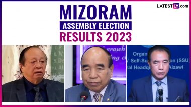 Mizoram Assembly Election Results 2023: ZPM Leading in 27 Seats, Ruling MNF Ahead on 9 Seats, Congress on One and BJP on Three