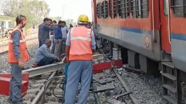 Train Derailment in Rajasthan: Four Coaches of Ajmer-Sealdah Express Train Derail at Ajmer Station, No Casualties Reported (Watch Video)