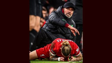Premier League 2023–24: Liverpool Defender Kostas Tsimikas Injured After Colliding With Jurgen Klopp in Game Against Arsenal