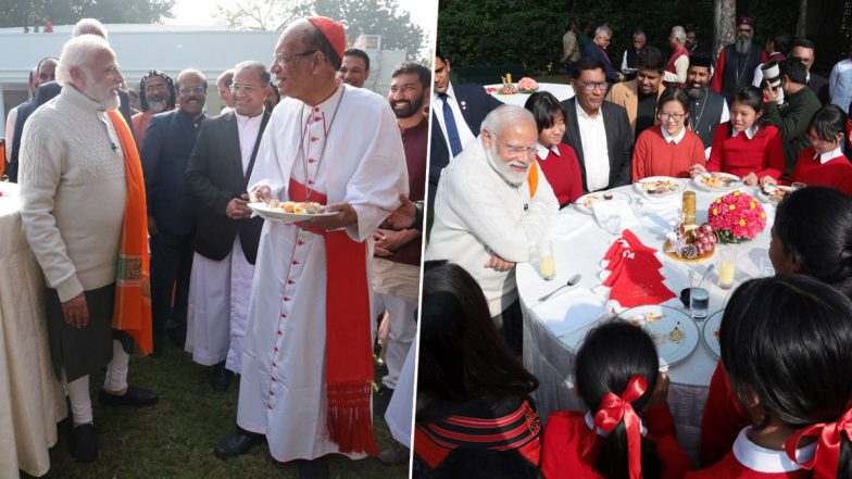 Christmas 2023: PM Narendra Modi Shares Glimpses From Celebrations Event at His Official Residence (See Pics)