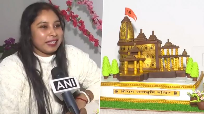 West Bengal: Woman Makes Ram Mandir Themed Christmas Cake in Siliguri Ahead of Temple Inauguration Next Year (Watch Videos)