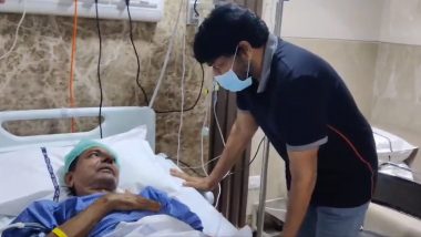 Chiranjeevi Visits Yashoda Hospital to Meet Former Telangana CM K Chandrashekar Rao and Check on His Health After Hip Replacement Surgery (Watch Video)