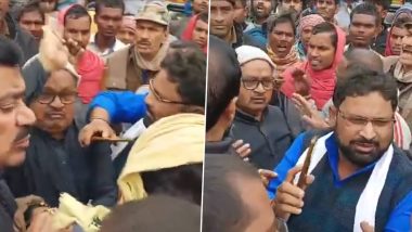 Bihar JDU MLA Gopal Mandal ‘Slaps’ Man Demanding Compensation After Family Member’s Death in Road Accident in Bhagalpur District (Watch Video)