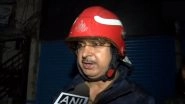 Delhi Building Colapse: Two-Storey Building Housing Auto Parts Making Unit Colapses in Kashmiri Gate Area After Huge Fire (Watch Video)
