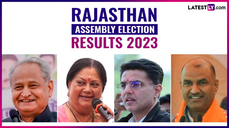 Rajasthan Election 2023 Results: Ashok Gehlot Leads from Sardarpura as Sachin Pilot Takes Early Lead in Tonk Constituency; Counting of Votes Underway