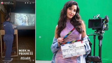 Crakk: Nora Fatehi Shares Glimpse From Film Dubbing Session (View Pic)