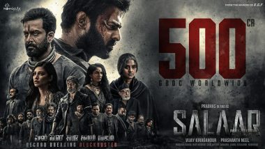 Salaar - Part 1 Ceasefire Box Office: Prabhas and Prithviraj Sukumaran Starrer Film Hits Rs 500 Crore Worldwide