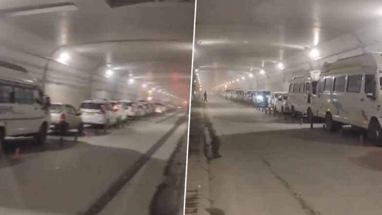 Himachal Pradesh: Major Traffic Jam at Atal Tunnel on Christmas, Thousands of Vehicles Stuck (Watch Video)